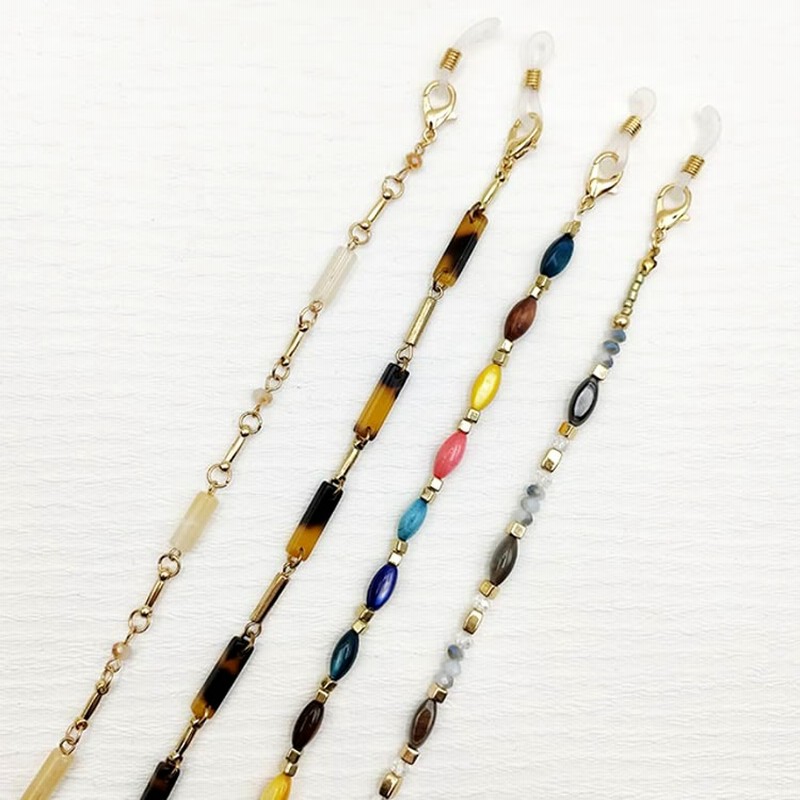 ♪591 ❤️ アンティーク　ガラスビーズ　マスクチェーン　メガネチェーン　韓国 ♪591 ❤️ アンティーク ガラスビーズ マスクチェーン メガネチェーン