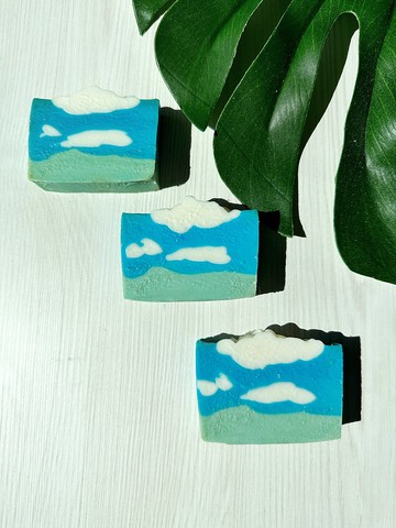 藍天白雲風景皂