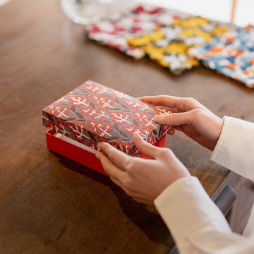 京都 贴纸盒 手染和纸 日本制造 小物件收纳盒 缝纫盒 收纳盒