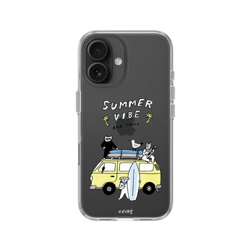 iPhone 16 Clear Case（相機按鈕） 透明 - 小犬工作室 The little K9s - summer vibes