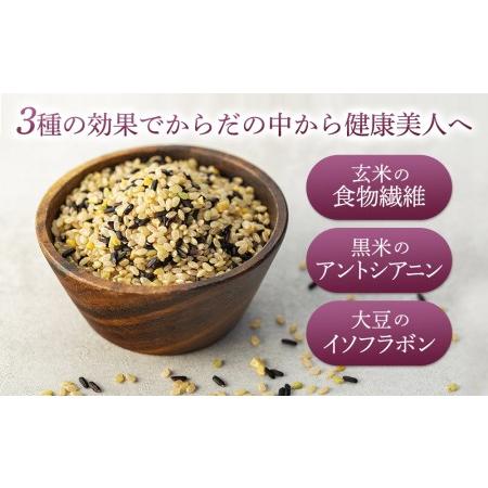 ふるさと納税 玄米・黒米・大豆の雑穀ブレンド＜美人玄米1kg×10袋＞ 広島県尾道市