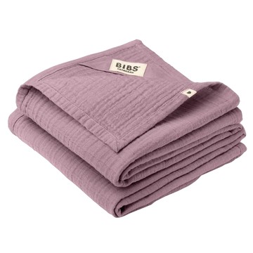 BIBS 有機棉紗布安撫巾 2條裝 70*70cm GOTS認證  藕色  1組