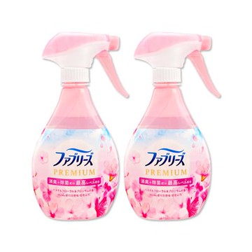 (2瓶超值組)日本Febreze風倍清-高消臭力3D浸透織物消臭噴霧370ml/瓶-櫻花香粉(衣鞋除臭香氛,期間限定布品芳香,寢具地毯沙發窗簾適用)