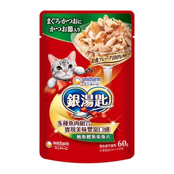 銀湯匙 餐包鮪魚+鰹魚+柴魚片(60g x16包/盒)