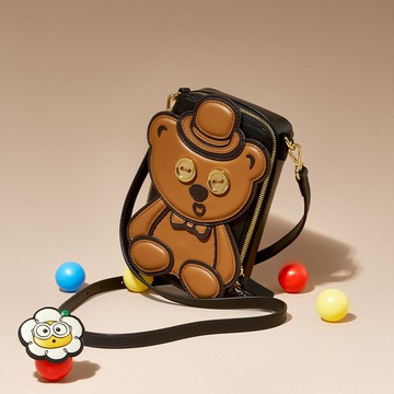 【滿額贈】Minions Tim 皮革電話袋 小小兵 斜背包 免運 送禮