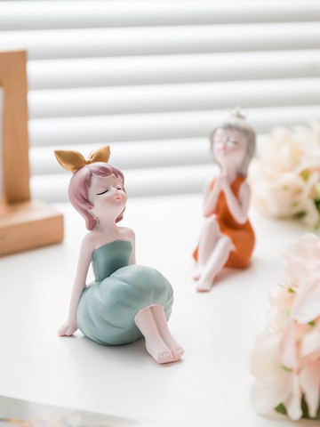 創意簡約可愛小擺件桌面客廳電視柜家居裝飾品送閨蜜生日禮物