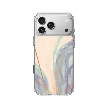 iPhone 17 Pro Max Clear Case（相機按鈕） 透明 - 石紋與渲染 / Marble & Dreamy Gradient - 幻境