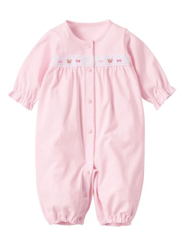 Familiar - lace-embellished cotton romper - kids - Cotton - 3 mth - Pink