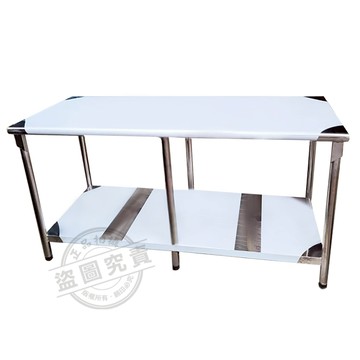 【Abis】升級版2尺X5尺二層圓角304不鏽鋼桌(60X150CM)