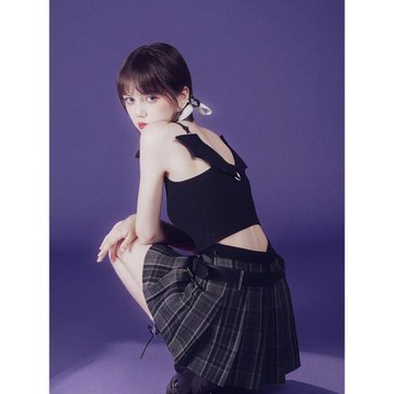 SagiDolls少女斗志 小惡魔暗黑甜酷俏皮蝙蝠修身吊帶背心減齡百搭