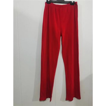 特價外貿原單女士加肥針織女褲紅色純棉家居褲睡衣褲女裝加大碼