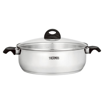 THERMOS 膳魔師 電磁爐適用 不銹鋼饌饗火鍋 6.5L  30cm  KOP-W30  1個