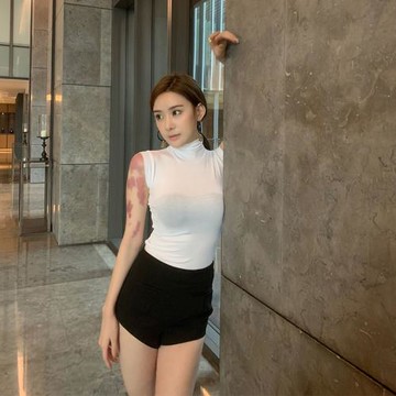 2024新款高領吊帶背心女外穿內搭短款緊身無袖T恤白色打底上衣ins