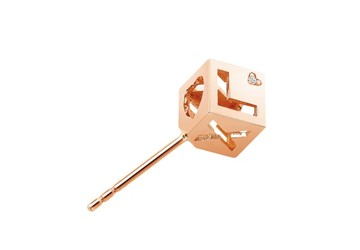 【Just Diamond】幾何迷情 鑽石耳環 單耳 玫瑰金