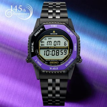 SEIKO精工 CS系列 145週年 江戶紫 Rotocall 經典電子腕錶 錶 手錶 送禮 A824-00A0P/HFL001P1