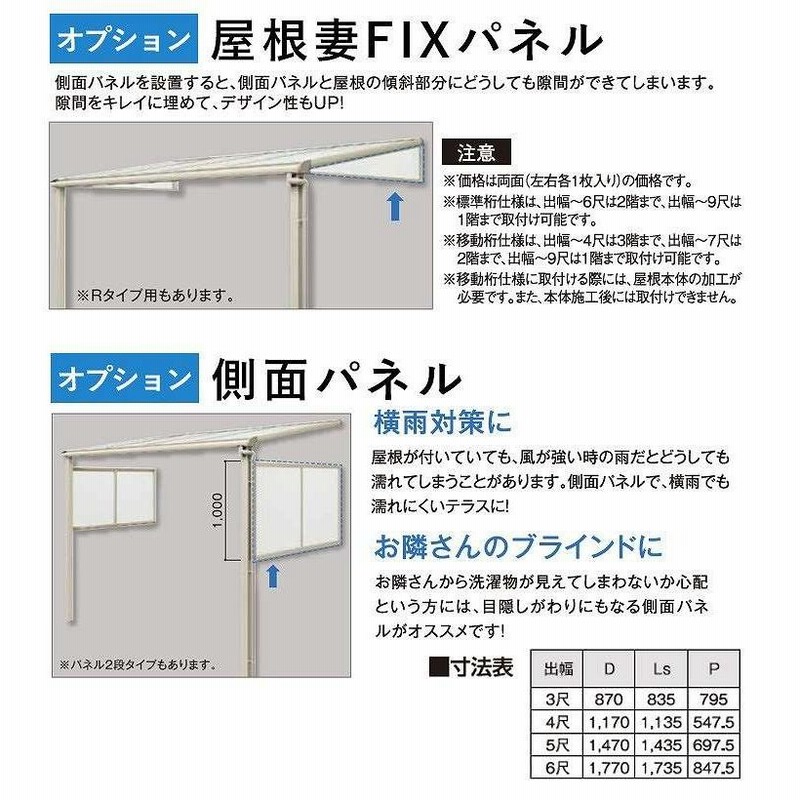 テラス 屋根 DIY ベランダ バルコニー 後付け テラス屋根 1.5間×3尺 アール型 移動桁 熱線遮断 1階用 2階用 オリジナルテラス 1.5間  3尺 | LINEショッピング