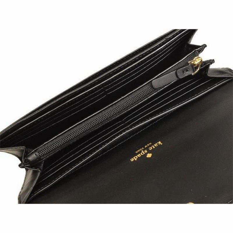 ケイトスペード KATE SPADE 財布 長財布 二つ折り ブラック