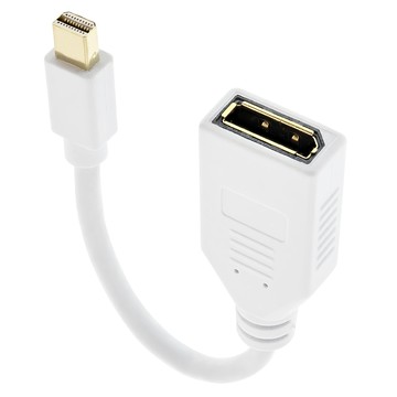UniSync DisplayPort 母轉 Mini DisplayPort 公轉接器  白色  15cm  最高支援 1080P  1條