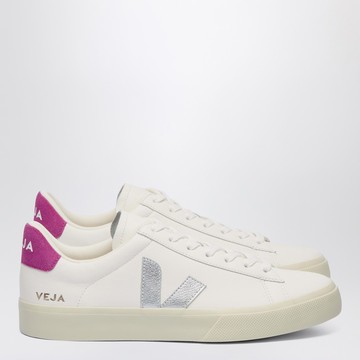 Campo sneaker in white, silver and purple leather