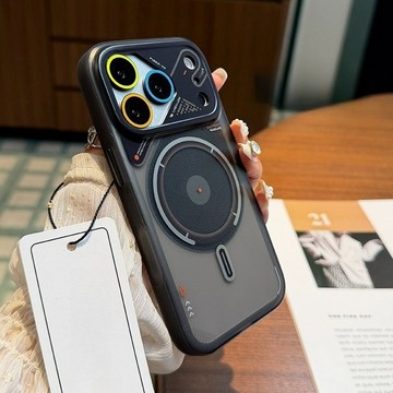 賽博潮牌 機械風  手機殼 無線磁吸 磨砂膚感 適用iPhone 17 16 15 14 13 Promax 防摔殼