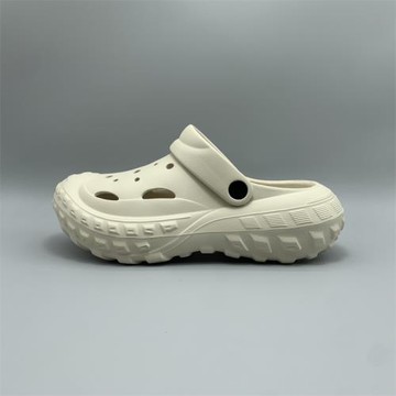 踩屎感外貿輪胎洞洞鞋女款厚底夏季2024新款包頭半拖鞋男涼拖外穿