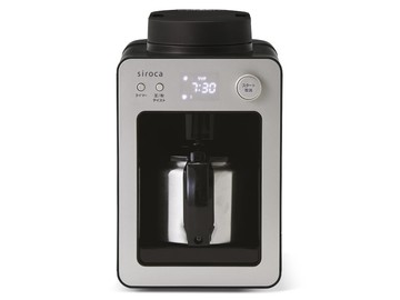 日本代購 2024新款 siroca SC-A372 全自動 咖啡機 銀色 研磨 磨豆 30分保溫 附不鏽鋼壺