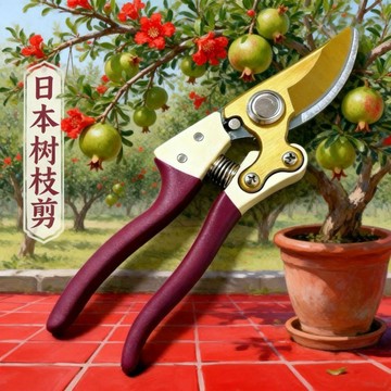 日本園林專用鋒利粗枝剪SK5鋼枝剪草坪綠籬造型修剪園林工具