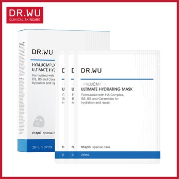 DR.WU玻尿酸保濕微導面膜(3片)
