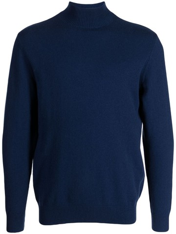 N.Peal - roll-neck cashmere jumper - men - Organic Cashmere - L - Blue