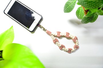 蝴蝶結手機掛繩DIY材料包