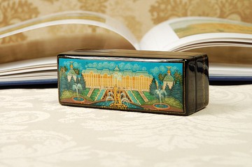 Petrodvorets 小漆盒 聖彼得堡 手繪 Kholui 微型藝術