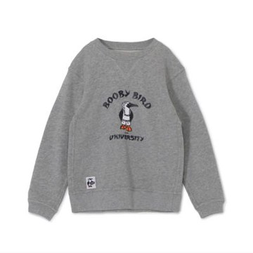 CHUMS KASEKI CIDER Kids Booby Bird University Crew Top 中大童 圓領套頭衫 灰色 CH201086G005