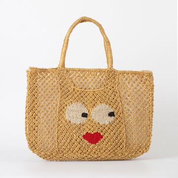 【The Jacksons】Big Eyes 編織包-Florence-米色