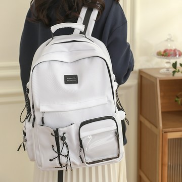 免運🏆韓版大學生書包ins初中生大容量百搭背包日係高中學生雙肩包防水 後背包 背包 雙肩包 學生書包大學生 FFWC