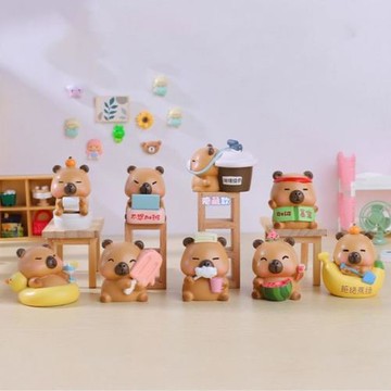 國版卡皮巴拉豚門永存系列網紅水豚可愛公仔盲盒玩偶桌面擺件禮物