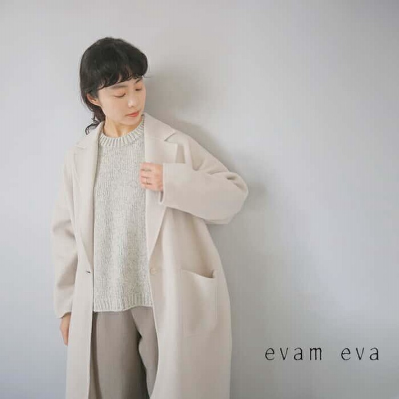 クーポン対象】evam eva エヴァムエヴァ ウール テーラード ロング