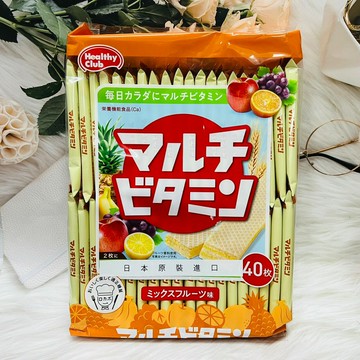 日本 哈馬達 Healthy club 威化餅 家庭包 40枚入 藍莓風味/骨-香草風味/綠黃色野菜風味/鐵-可可風味/黑可可風味/水果風味｜全店$199免運