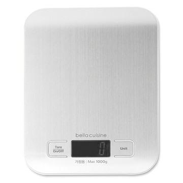 bella cuisine 不鏽鋼廚房電子秤 耐用衛生 自動斷電 可測量不包括容器重量  G1-0171  銀色  1kg