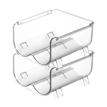 bebehome 透明雙格杯架  透明色  20 x 20 x 10.5cm  2個
