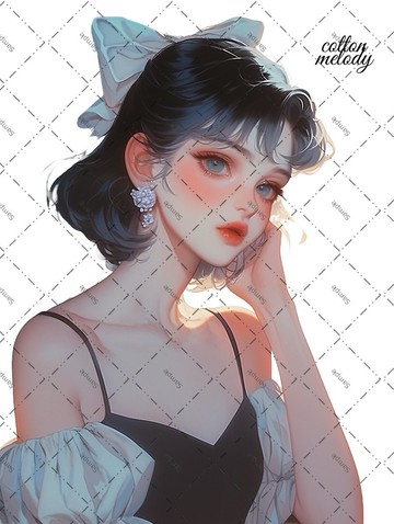 original sticker no.2051 人物貼紙 原創貼紙 原創人物貼紙 裝飾貼紙 cotton melody