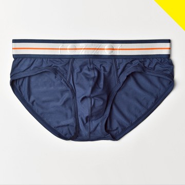 ▶低腰◀三角褲-越界-橘線 權貴藍【超細纖維】