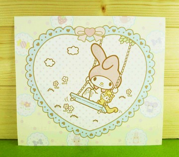 【震撼精品百貨】My Melody 美樂蒂 雙面卡片-黃鞦韆 震撼日式精品百貨