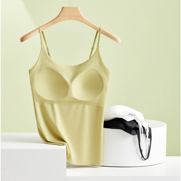 【Amhome】冰絲防走光吊帶高彈力細肩帶BRA TOP背心# 122767(現貨+預購)
