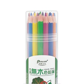 【尚禹】可擦 無木色鉛筆 24色/筒 CP-150