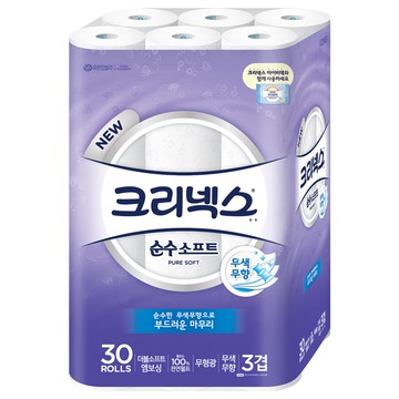 Kleenex 三層棉柔捲筒衛生紙  27m  30捲  1袋