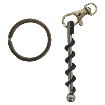 True Utility 多功能隨身紅酒開瓶器鑰匙圈 Twistick  銀色 + 黑色  1個