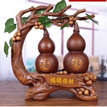 旺轉宅運福祿葫蘆擺件招納財福辦公室客廳辦公桌酒櫃 福祿聚財招財髮財擺件 福祿壽喜好運開運倖運風水擺飾品 葫蘆飾品風水擺件