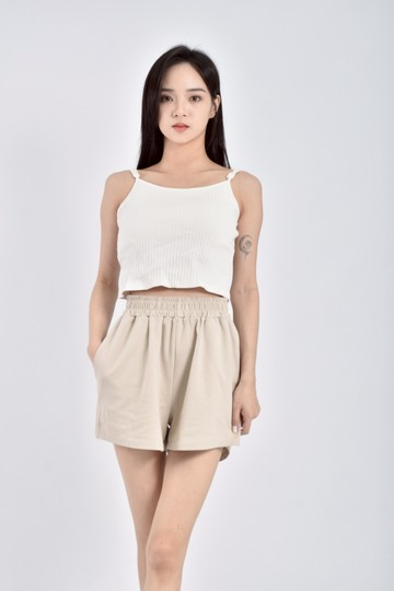 (S) 質感 bra top細肩帶白色上衣