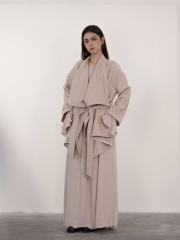 法式極簡 / 翻領羊毛大衣外套