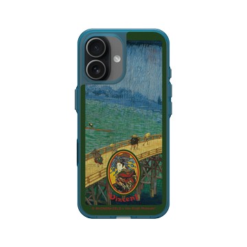 iPhone 17 Clear (相機按鈕) 夜幕藍 - Van Gogh Museum - 雨中橋 - 畫框